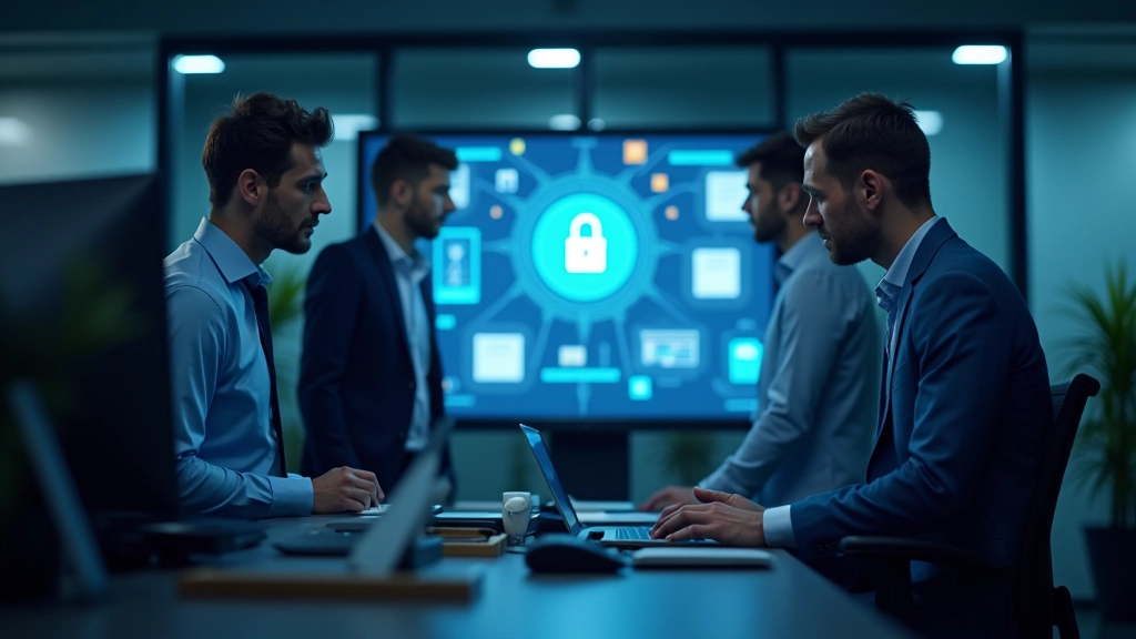 Team von IT-Sicherheitsexperten bei der Sicherheitsanalyse und Beratung